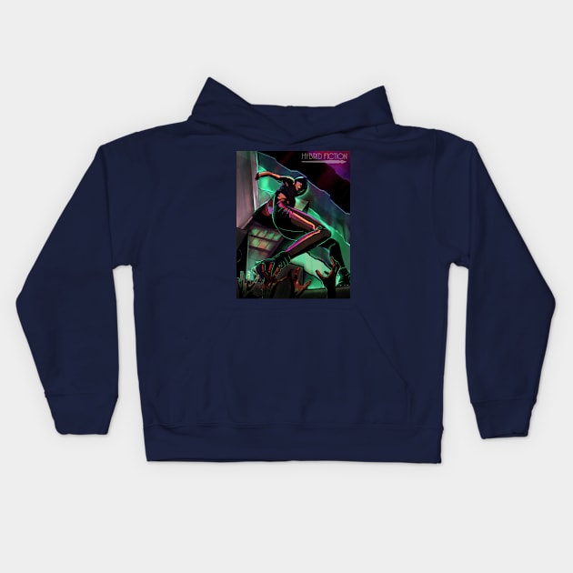 The Courier Hybrid Fiction Cover Kids Hoodie by HybridFiction